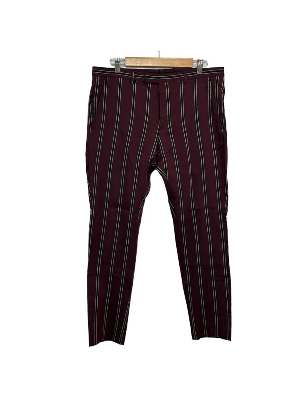 Gucci Pants Bordeaux Button Fly Wool